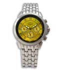 Invicta Men's Yellow Multi-Dial Watch Silver 4243